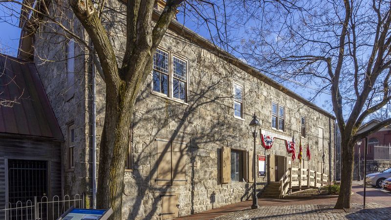 The old stone railroad station in Ellicott City