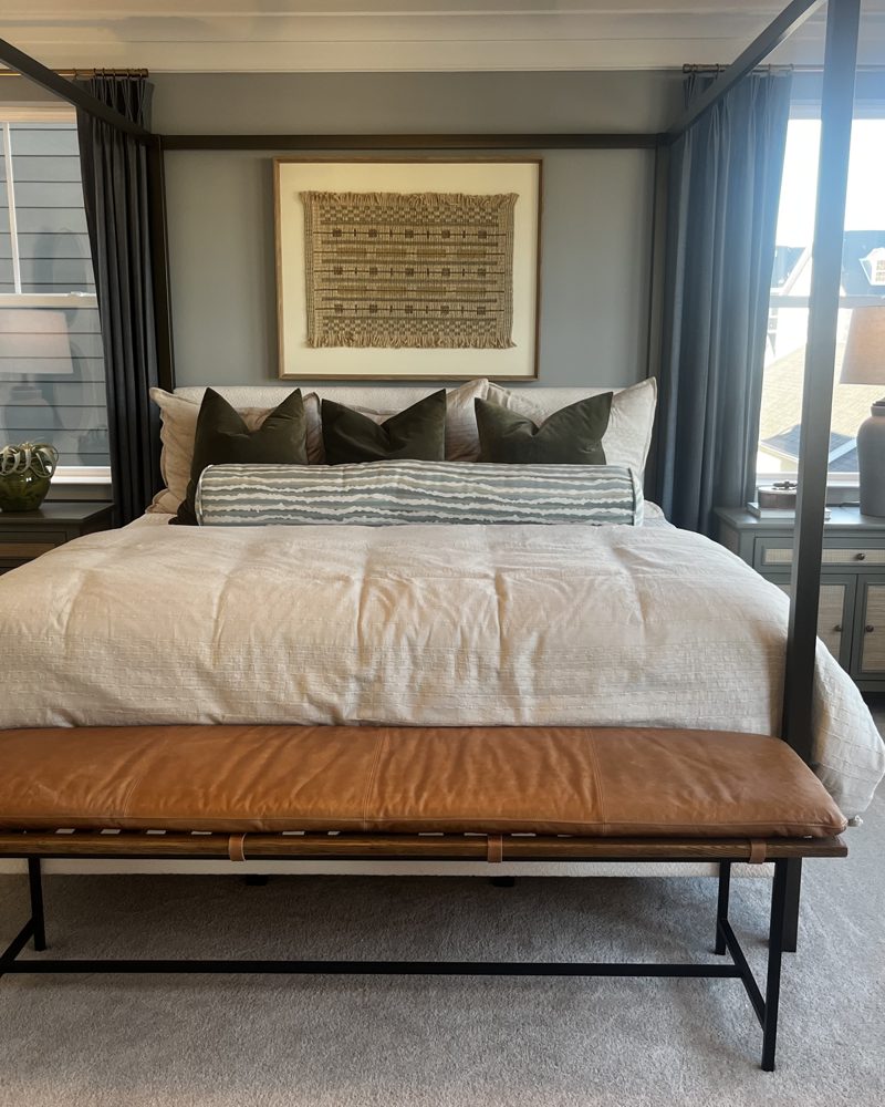 The primary bedroom of a new single-family home